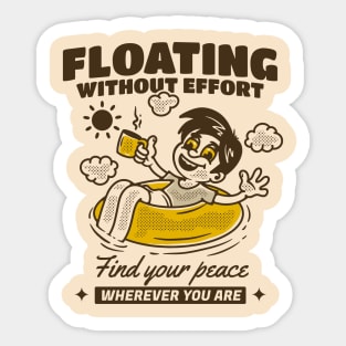 Floating without effort Sticker